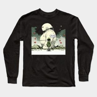 Peace on Earth No. 3: Goodwill Toward Humans "Was Santa Claus Real?" on a Dark Background Long Sleeve T-Shirt